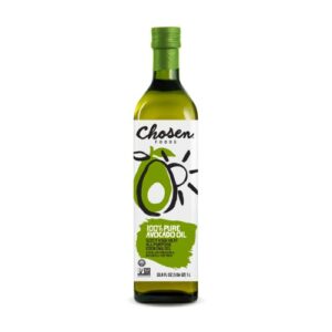 Chosen Foods 100% Pure Avocado Oil 1 L, Non-GMO, for High-Heat Cooking, Frying, Baking, Homemade Sauces, Dressings and Marinades
