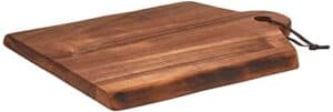 Rachael Ray 50796 Pantryware Wood Cutting Board With Handle/ Wood Serving Board With Handle - 14 Inch x 11 Inch, Brown