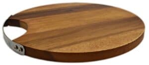 roro Round Wood Cheese and Serve Board with Stainless Steel Handle