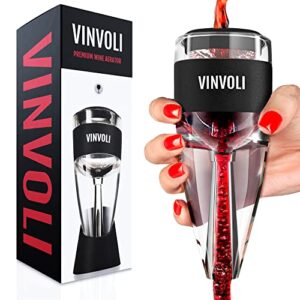 Wine Aerator - Premium 2019 Wine Air Aerator - Red Wine Decanter Aerator - Wine Aerator Wine Pourer - Wine Filter Sulfite Remover - Wine Decanters Areators for Wine Bottle - Wine Guide Ebook