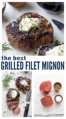 pinterest image for Grilled Filet Mignon