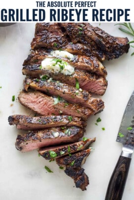 pinterest image for Grilled Ribeye