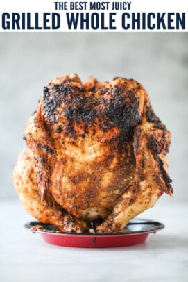 pinterest inmage for Grilled Whole Chicken