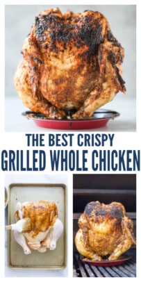 pinterest image for Grilled Whole Chicken