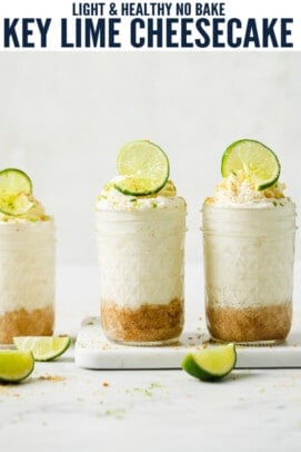 pinterest image for Key Lime Cheesecake