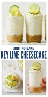 pinterest image for Key Lime Cheesecake