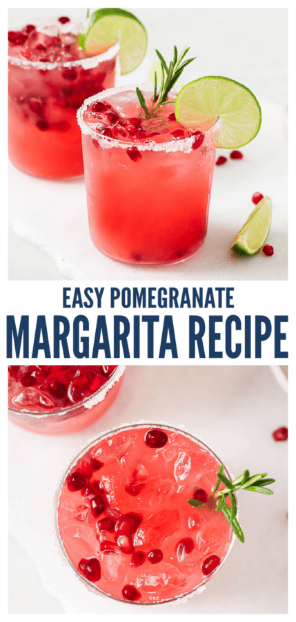 pinterest image for Pomegranate Margarita