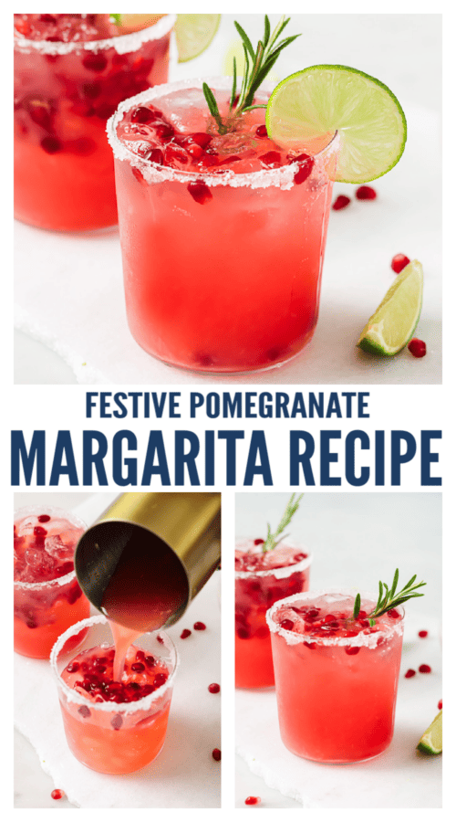 pinterest image for Pomegranate Margarita