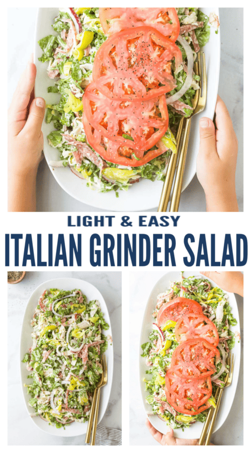 pinterest image for Italian Grinder Salad