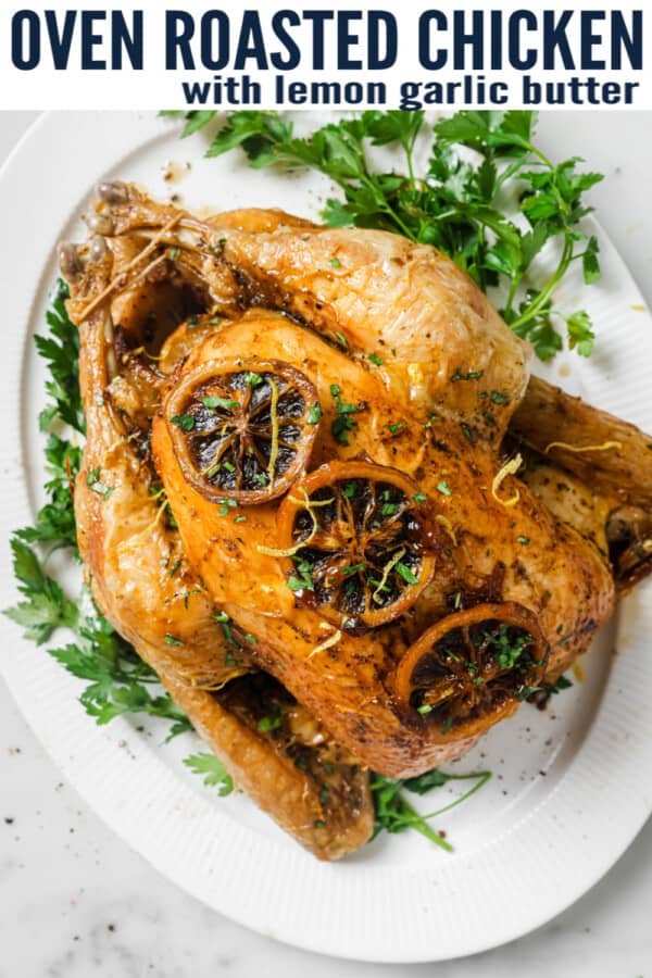 pinterest image for Roasted Chicken Recipe