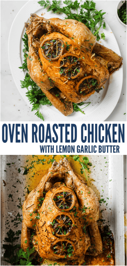 pinterest image for Roasted Chicken Recipe