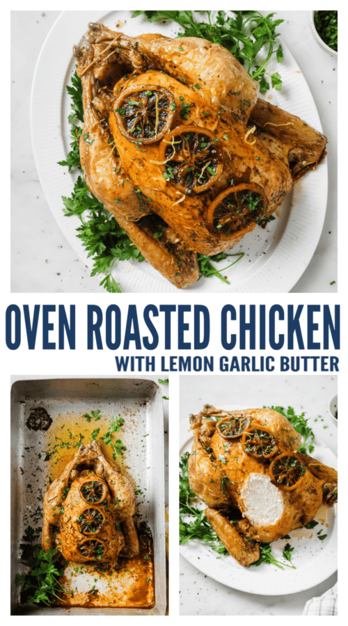 pinterest image for Roasted Chicken Recipe