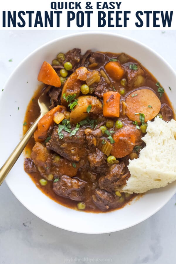 pinterest image for Instant Pot Beef Stew