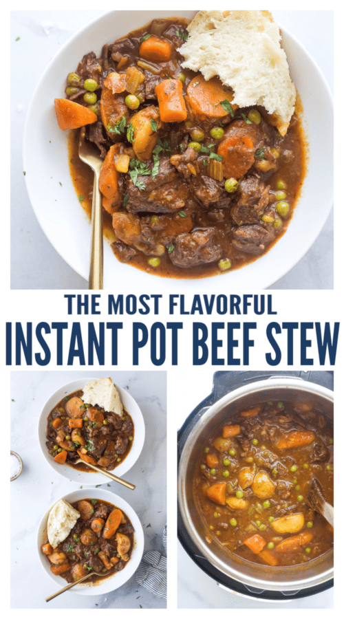 pinterest image for Instant Pot Beef Stew