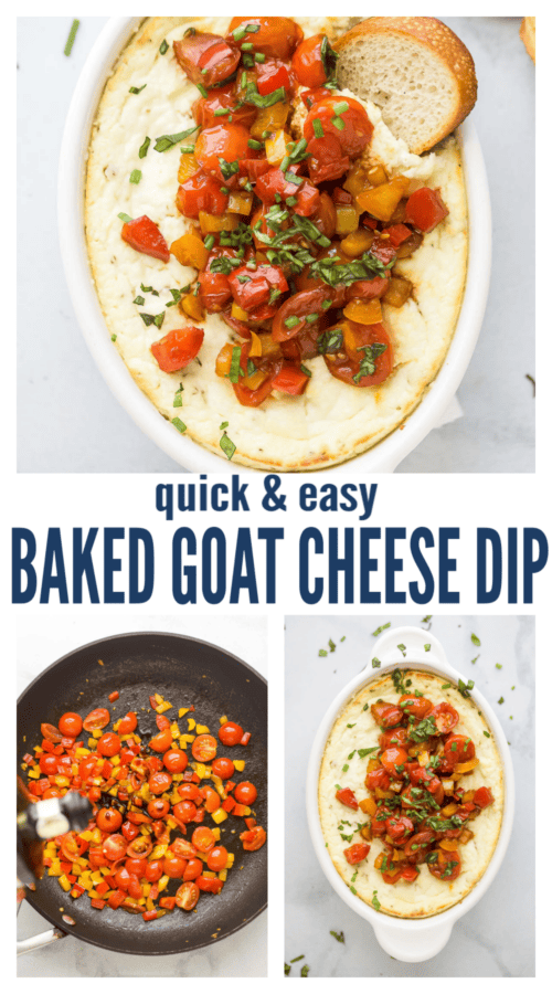 pinterest image for Baked Goat Cheese Dip