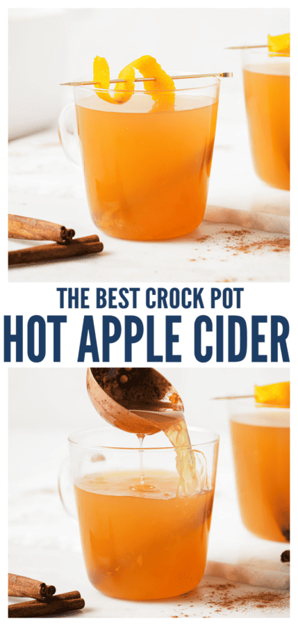 pinterest image for Crockpot Hot Apple Cider