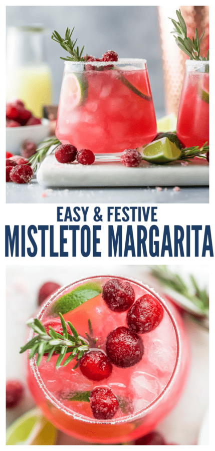 pinterest image for Mistletoe Margarita