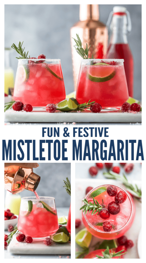 pinterest image for Mistletoe Margarita