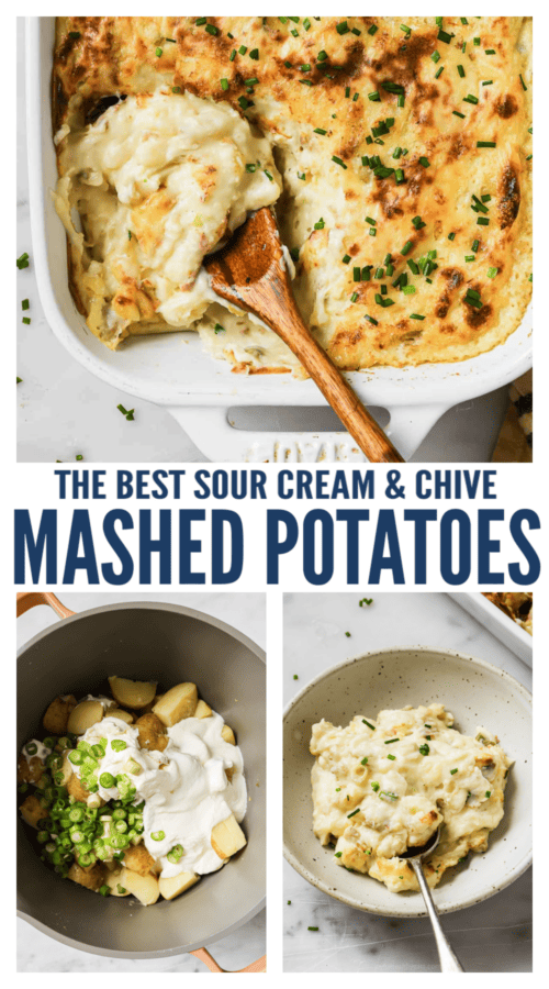 pinterest image for Sour Cream & Chive Mashed Potatoes