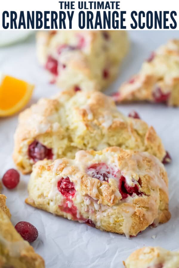 pinterest image for Cranberry Orange Scones Recipe