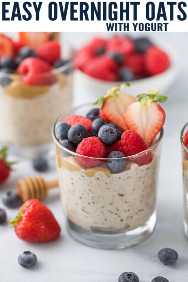 pinterest image for Overnight Oats with Yogurt