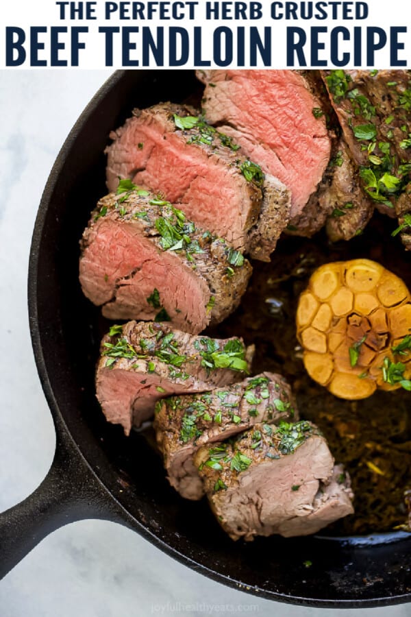 pinterest image for Herb-Crusted Beef Tenderloin