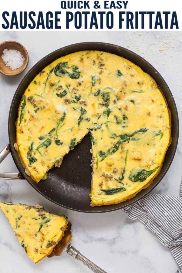 pinterest image for Sausage Potato Frittata