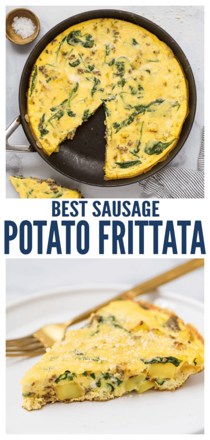 pinterest image for Sausage Potato Frittata