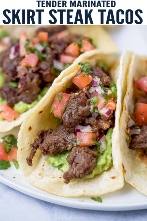 pinterest image for Skirt Steak Tacos