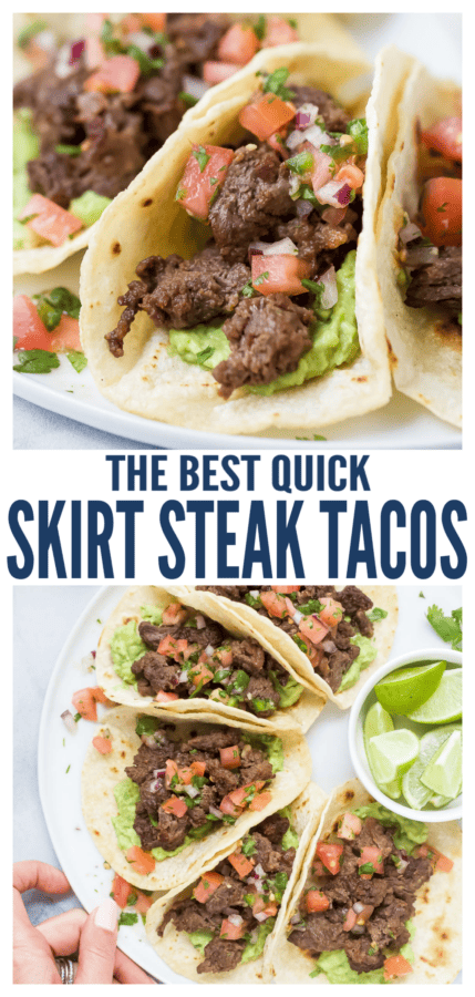 pinterest image for Skirt Steak Tacos