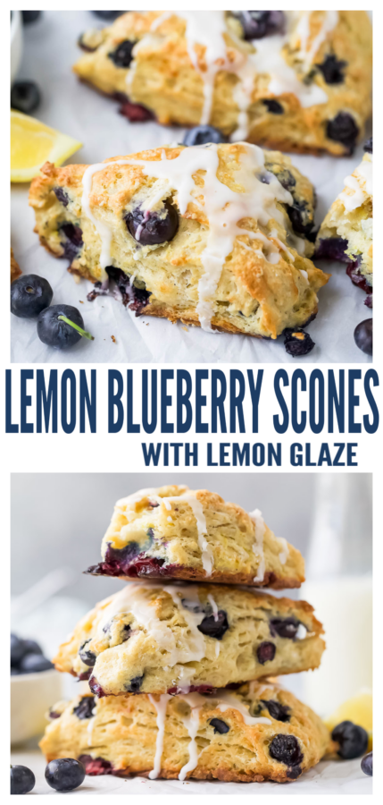 pinterest image for Lemon Blueberry Scones