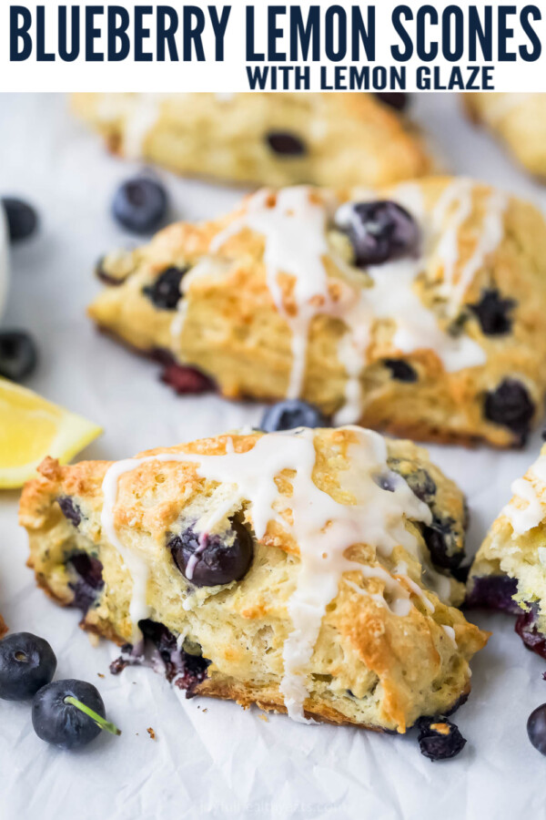 pinterest image for Lemon Blueberry Scones