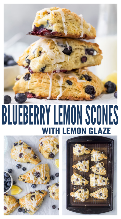 pinterest image for Lemon Blueberry Scones