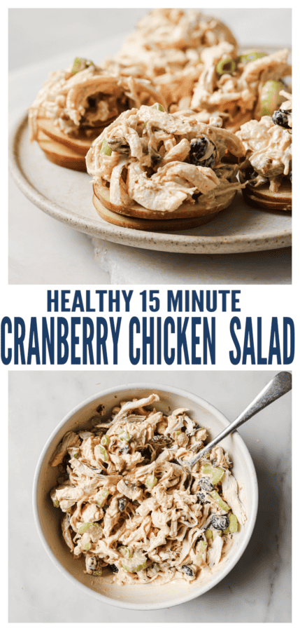 pinterest image for Cranberry Chicken Salad