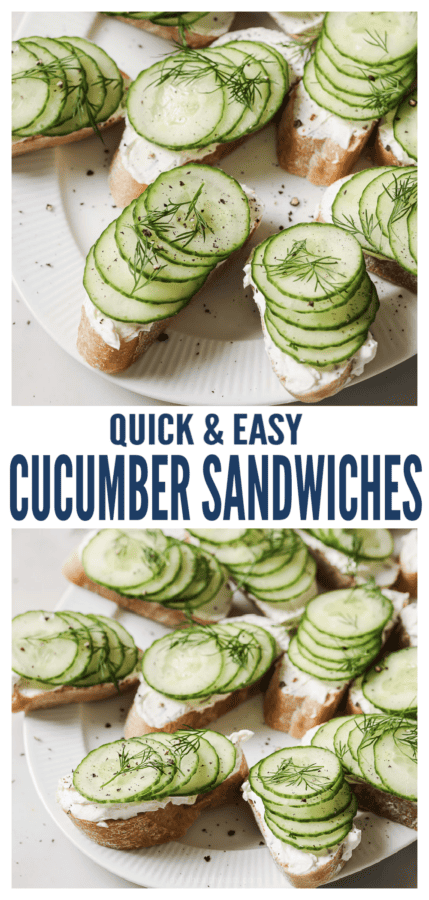 pinterest image for Cucumber Sandwiches