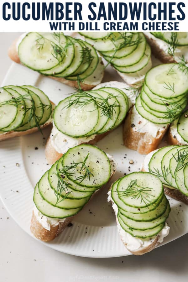 pinterest image for Cucumber Sandwiches