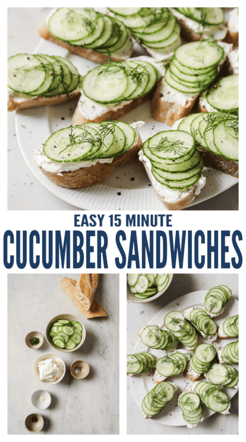 pinterest image for Cucumber Sandwiches