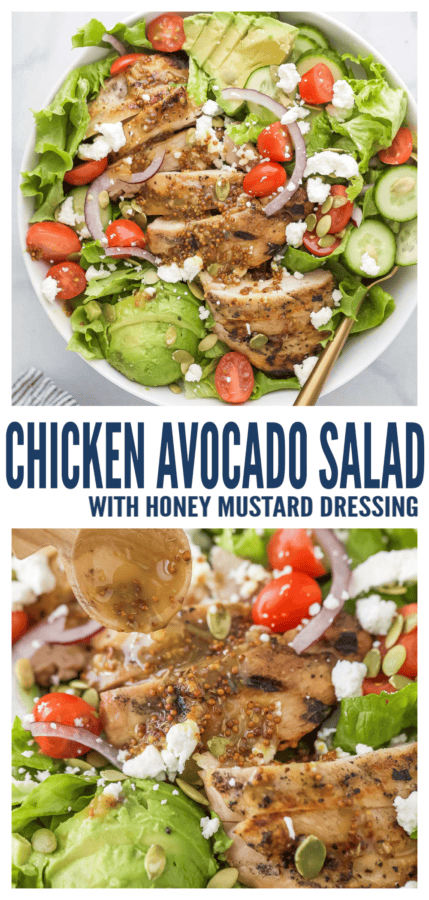 pinterest image for Chicken Avocado Salad