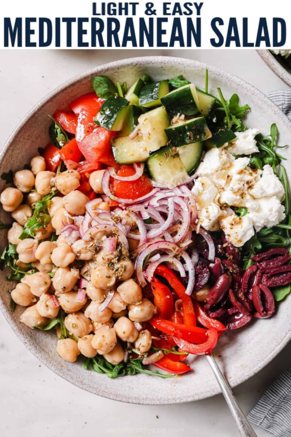 pinterest image for Mediterranean Salad