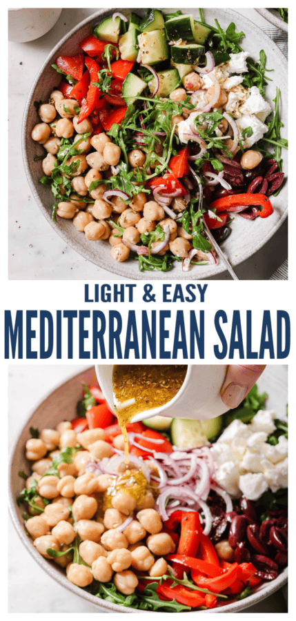 pinterest image for Mediterranean Salad