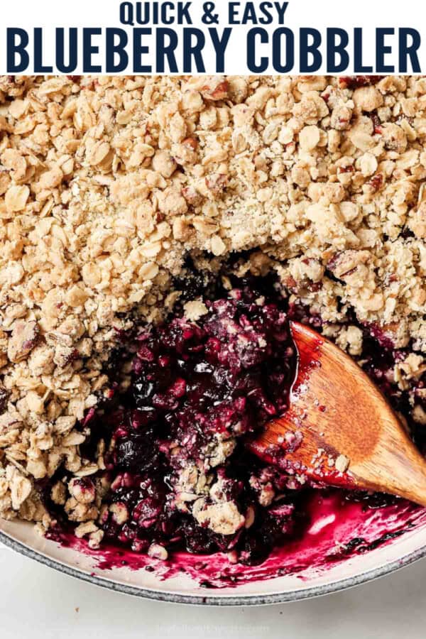 pinterest image for Blueberry Cobbler