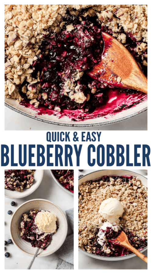 pinterest image for Blueberry Cobbler