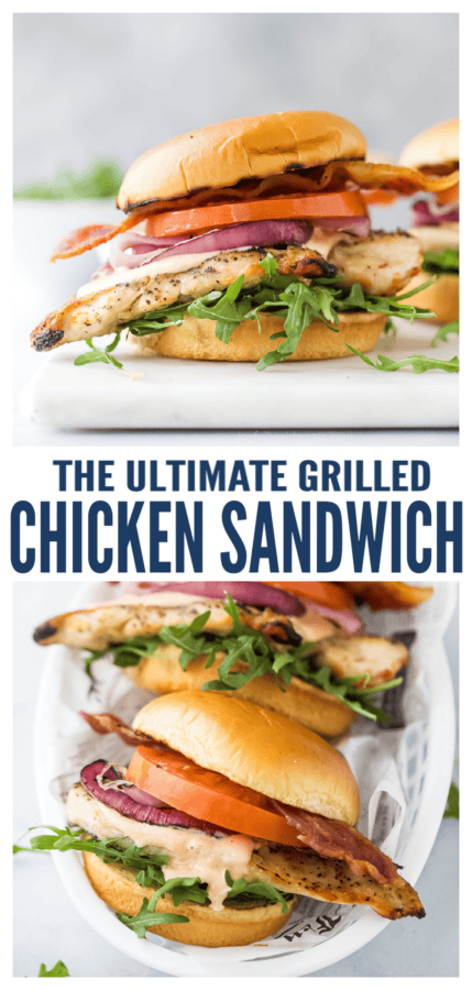 pinterest image for Grilled Chicken Sandwich