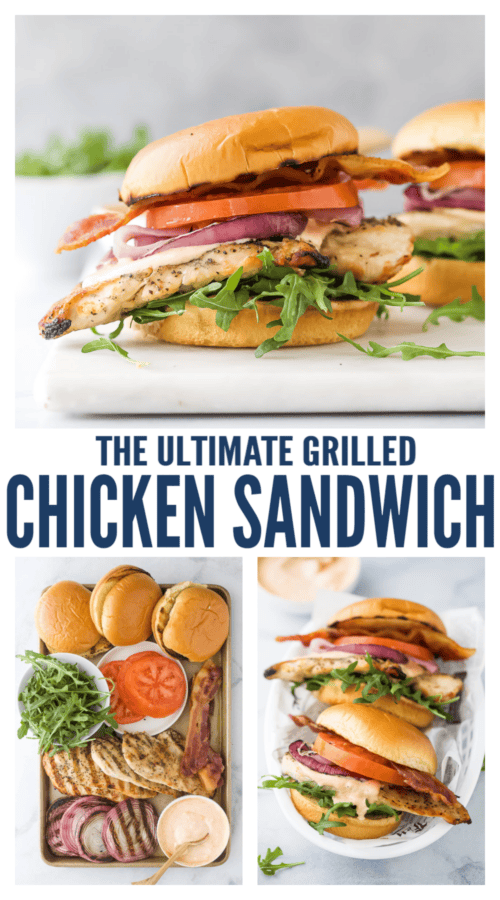 pinterest image for Grilled Chicken Sandwich