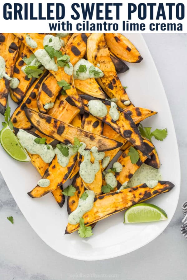 pinterest image for Grilled Sweet Potatoes