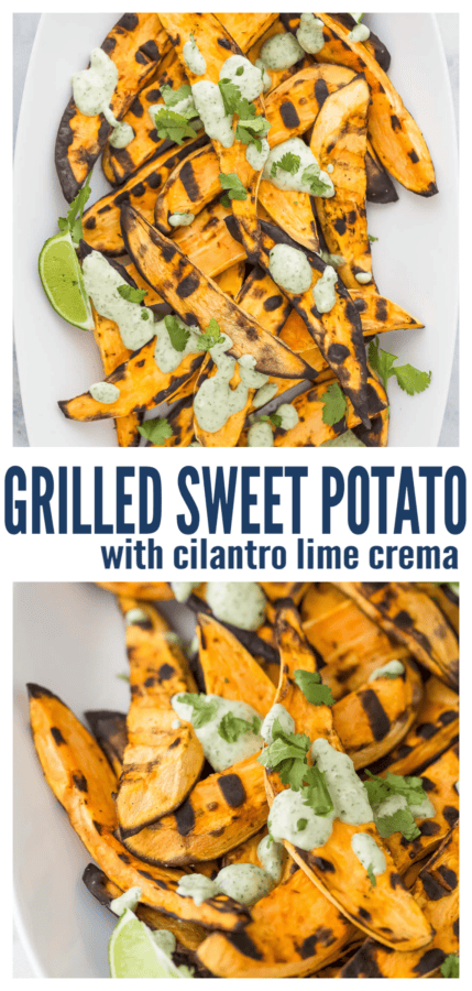 pinterest image for Grilled Sweet Potatoes