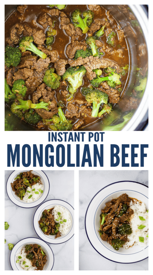 pinterest image for Instant Pot Mongolian Beef