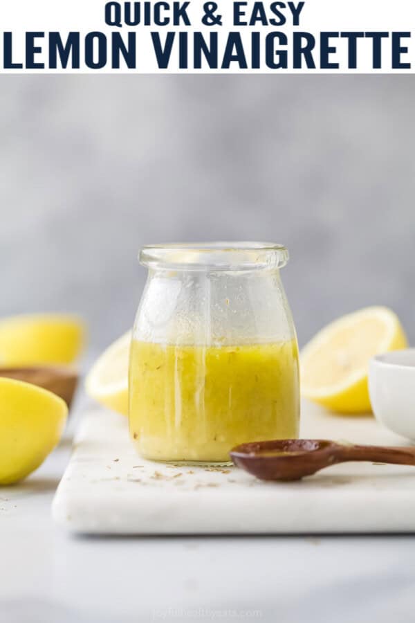 pinterest image for Lemon Vinaigrette