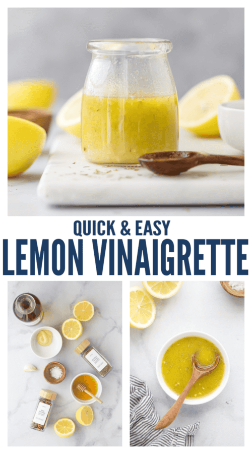 pinterest image for Lemon Vinaigrette