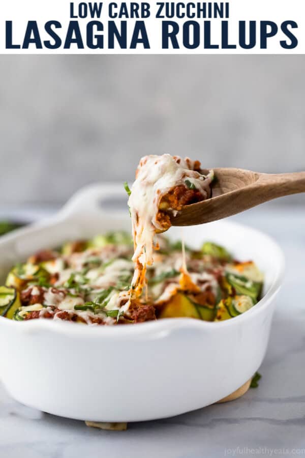 pinterest image for Zucchini Roll Ups